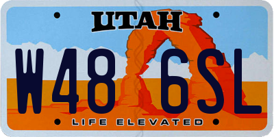 UT license plate W486SL