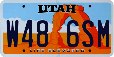 UT license plate W486SM