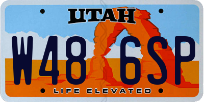 UT license plate W486SP