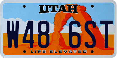 UT license plate W486ST