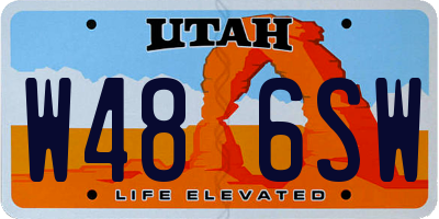 UT license plate W486SW