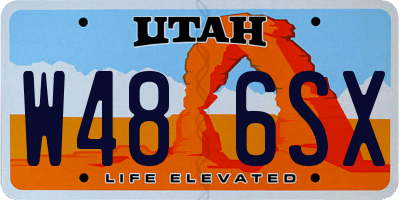 UT license plate W486SX