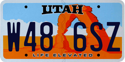 UT license plate W486SZ