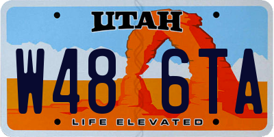 UT license plate W486TA