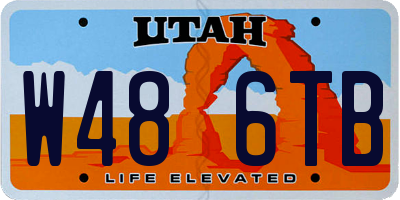 UT license plate W486TB