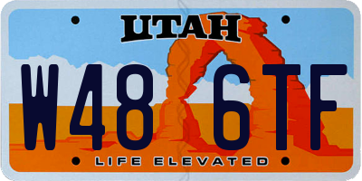 UT license plate W486TF