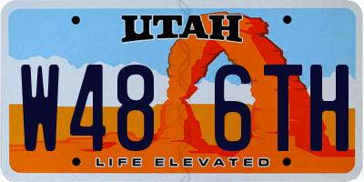 UT license plate W486TH