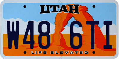 UT license plate W486TI