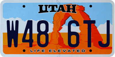 UT license plate W486TJ