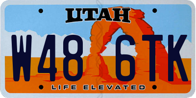 UT license plate W486TK