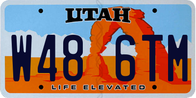 UT license plate W486TM