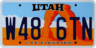 UT license plate W486TN
