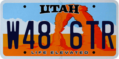 UT license plate W486TR