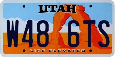 UT license plate W486TS