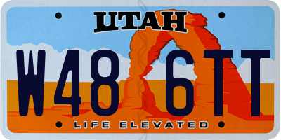UT license plate W486TT