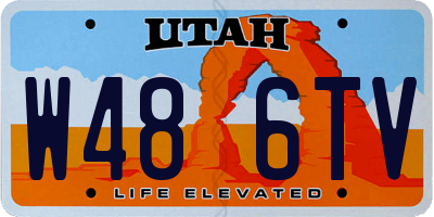 UT license plate W486TV