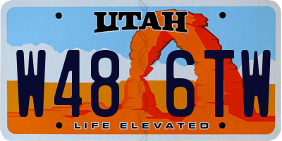 UT license plate W486TW