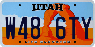 UT license plate W486TY
