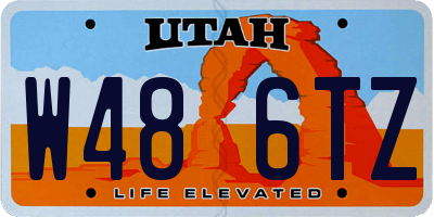 UT license plate W486TZ