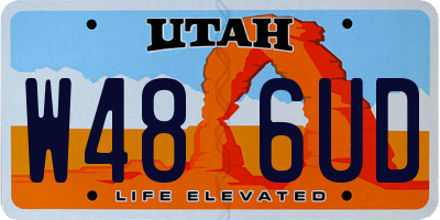 UT license plate W486UD