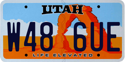 UT license plate W486UE