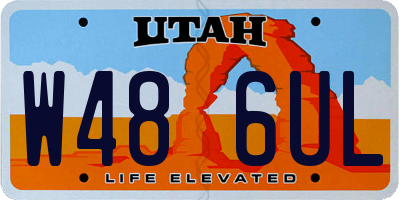 UT license plate W486UL