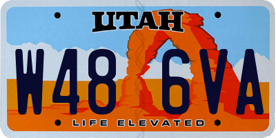 UT license plate W486VA
