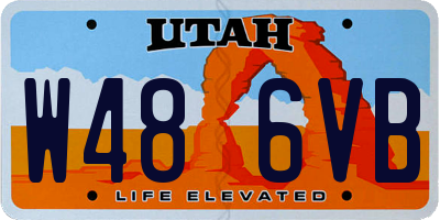 UT license plate W486VB