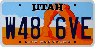 UT license plate W486VE