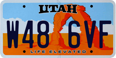 UT license plate W486VF