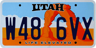 UT license plate W486VX
