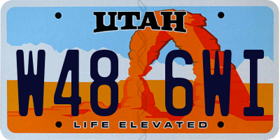 UT license plate W486WI