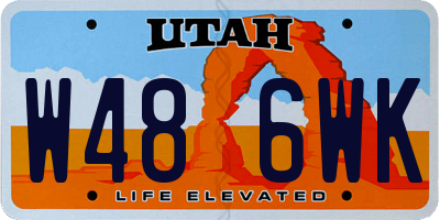 UT license plate W486WK