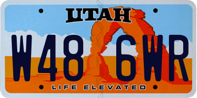 UT license plate W486WR