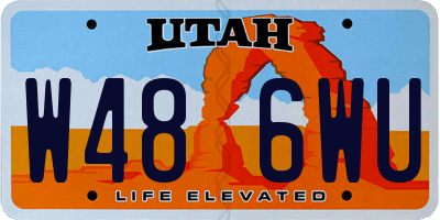 UT license plate W486WU