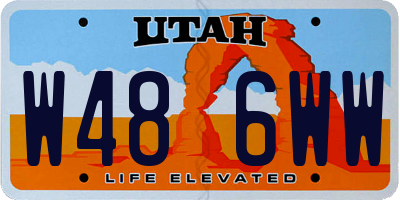 UT license plate W486WW