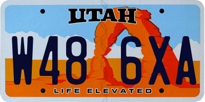 UT license plate W486XA