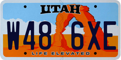 UT license plate W486XE