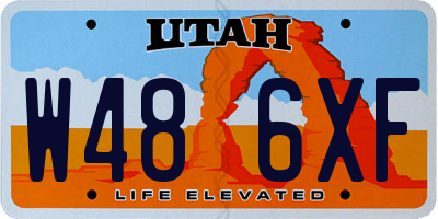 UT license plate W486XF