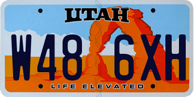 UT license plate W486XH