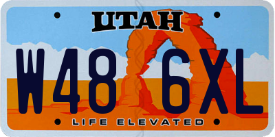 UT license plate W486XL