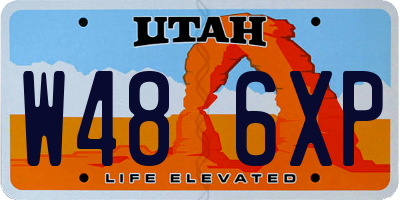 UT license plate W486XP