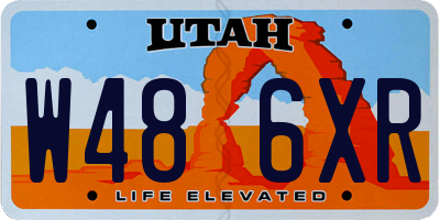 UT license plate W486XR