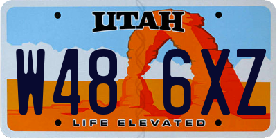 UT license plate W486XZ