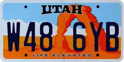 UT license plate W486YB