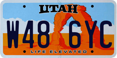 UT license plate W486YC