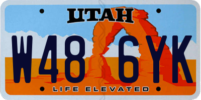 UT license plate W486YK