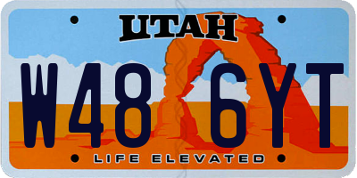 UT license plate W486YT