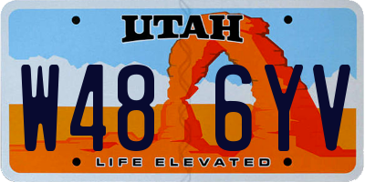 UT license plate W486YV