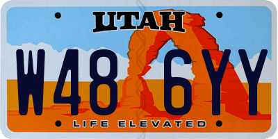 UT license plate W486YY